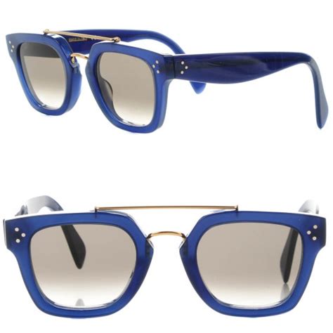 CELINE Acetate Bridge Sunglasses CL41077/S Blue